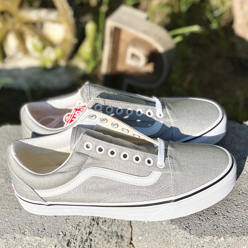 New Vans Old School Silver/True White - Picture 3 of 5